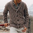 thumbnail image 3 of Suéter europeo y americano para hombre, otoño e invierno, cárdigan para hombre, suéter básico, suéter de gran tamaño, abrigo para hombre, 3 of 5