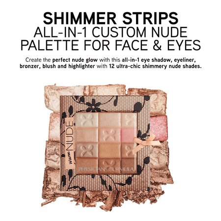 Physicians Formula Shimmer Strips All-in-1 Custom Nude Palette for Face & Eyes - Warm Nude