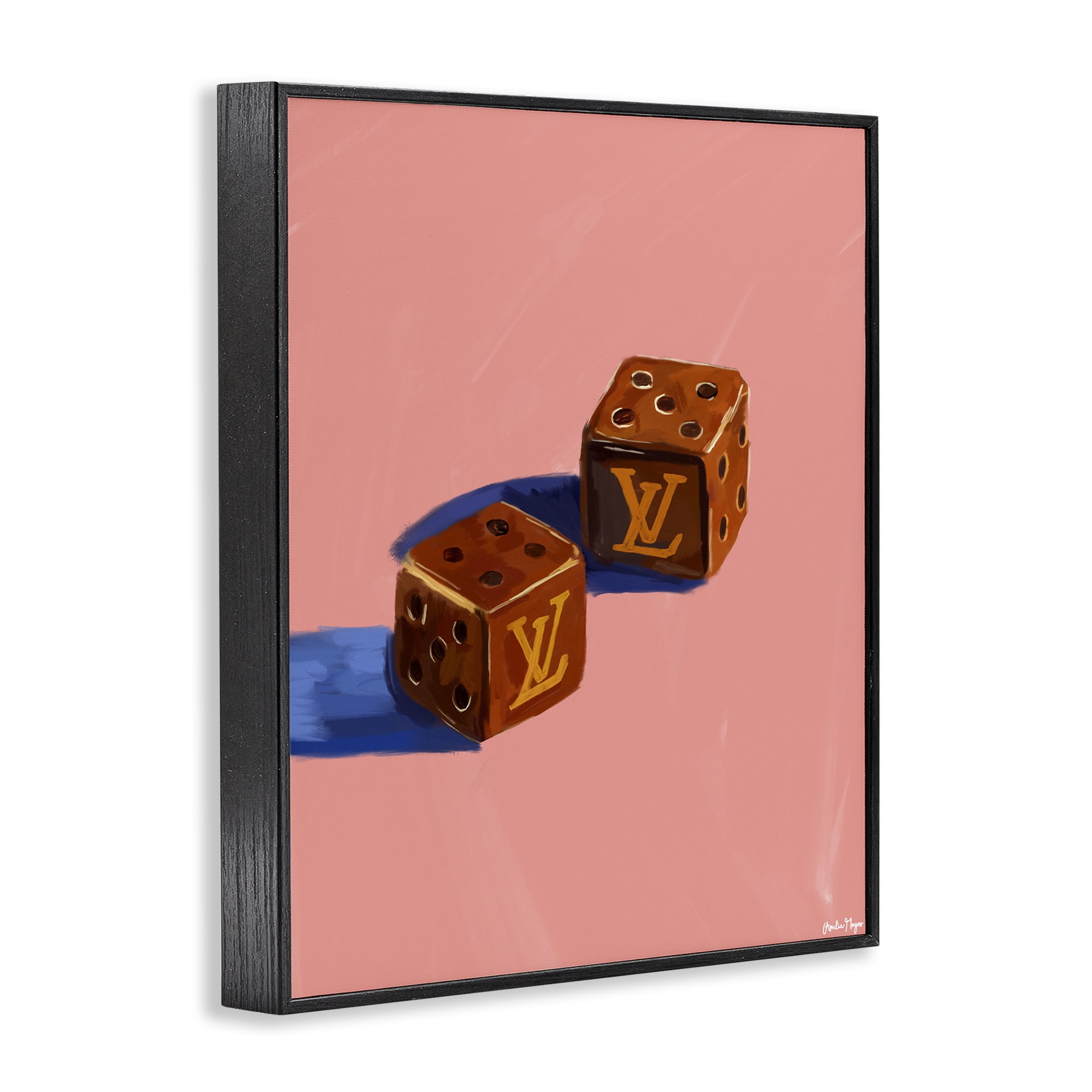 Stupell Industries Fashion Brand Dice Black Framed Giclee Art, design by Amelia Noyes