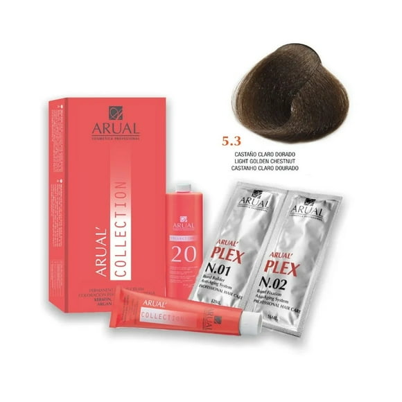 Arual Collection Tinte Cabello ARUAL COSMETICS # 5.3 Castaño Claro Dorado