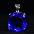thumbnail image 5 of Certified 91 Ct Blue Sapphire Square Cushion Pendant – 925 Sterling Silver Gemstone Jewelry, 5 of 9