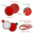 thumbnail image 2 of Wrapables Christmas Holiday Glittery Felt Photo Frame Ornaments (Set of 12), Red and Silver Circle, 2 of 6