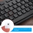 thumbnail image 5 of Uxcell Portuguese Keyboard Stickers Universal Keyboard Cover Frosted, White Background Black Lettering 6pcs, 5 of 5