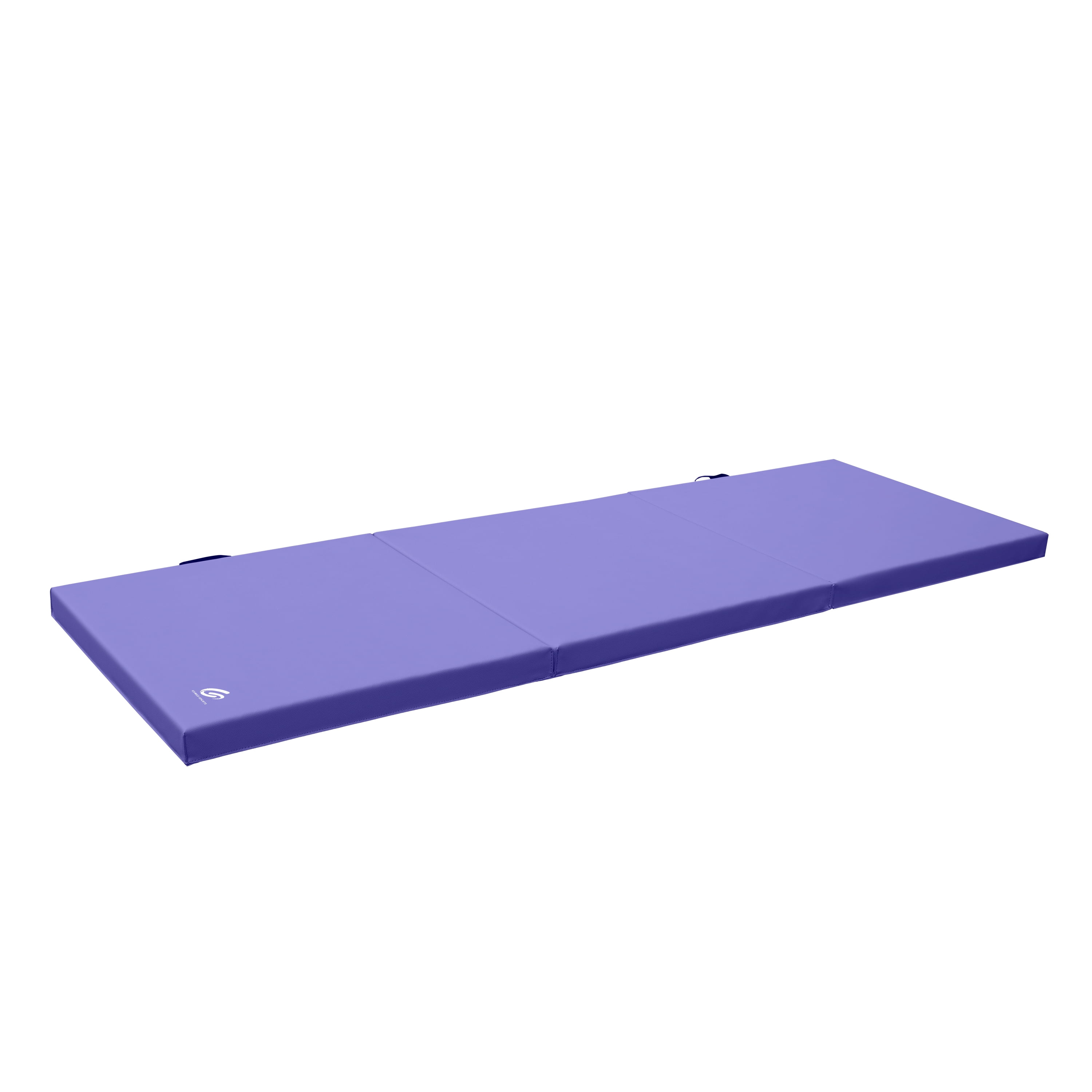 Practice Mat, 6'x12'x8 - Purple Vinyl, Purple Mesh | Folding (Tri-Fold)