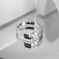 thumbnail image 2 of Moissanite Couple Ring Women Men 925 Sterling Sliver D VVS1 0.5ct Moissanite Wedding Engagement Diamond Ring, 2 of 5