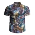 thumbnail image 5 of Axiiglly Hawaiian Shirt for Men Casual Button Short Sleeve Shirts Set Floral Printed Shorts Beach Tropical Matching Hawaiian Outfits, 5 of 8