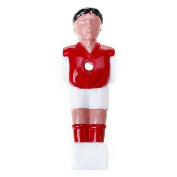 Figura de fútbol de plástico duradero de 4,3 pulgadas para hombre, accesorio para fútbol rojo