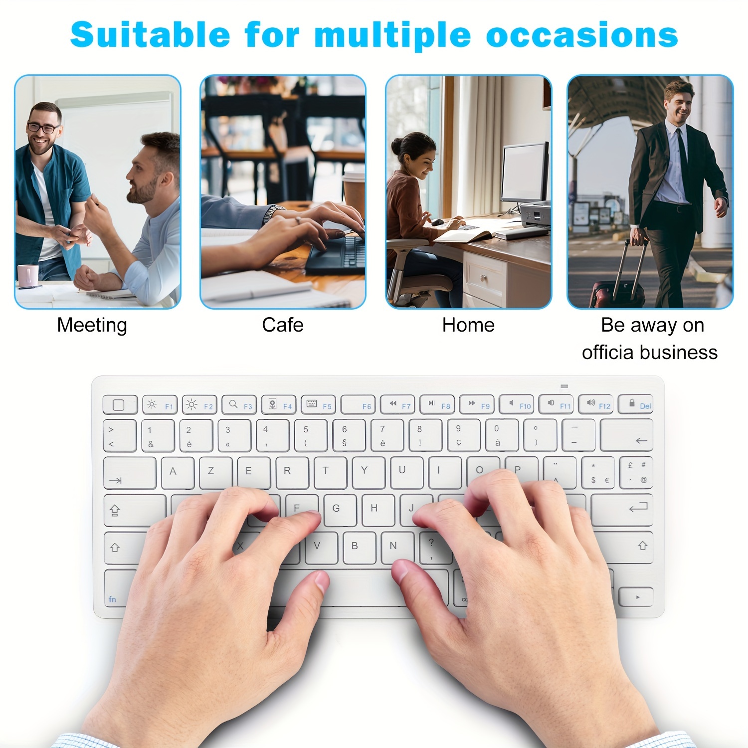Wireless keyboard, stylish and slim scissor-switch keyboard, wireless keyboard, mini keyboard, computer keyboard.