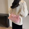 thumbnail image 1 of Bolso informal para mujer, bolso de mano sencillo con cadena grande y suave, bolso de viaje (rosa), 1 of 6