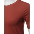 thumbnail image 4 of A2Y Women's Basic Solid Premium Cotton Short Sleeve Crew Neck T Shirt Tee Tops Fired Brick L, 4 of 6