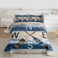 thumbnail image 2 of Feelyou Rustic Lake House Queen Comforter Set, Wooden Boat Paddle Bedding Sets, Rustic Farmhouse Theme Reversible Bedding Comforter Set, Lightweight Room Decor, 3 Pieces, 2 of 8