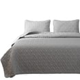 thumbnail image 3 of Gray King Microfiber 1400 Thread Count Machine Washable Down Comforter Set, 3 of 3