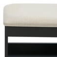 thumbnail image 5 of SAFAVIEH Cricket Open Shelf Bench with Cushion, Cream/Black, 5 of 11