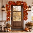 thumbnail image 2 of Halloween Sale Clearance!Fall Decorations for Home, Fall Artificial Maple Leaf Garland Thanksgiving With Pumpkins For Fireplace Mantel Door Decor, 2 of 7