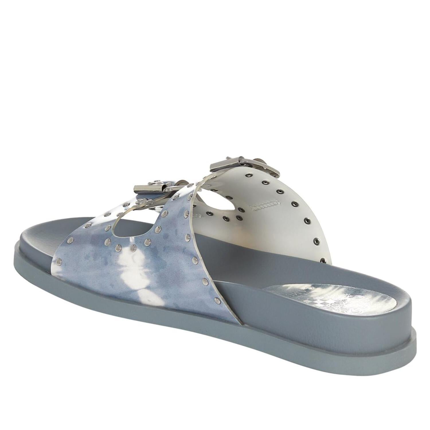 Vince Camuto Pavey Buckled 2-Band Slide Sandal with Studs