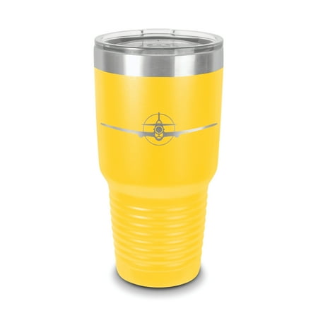 

P-40 Warhawk Tumbler 30 oz - Laser Engraved w/ Clear Lid - Polar Camel - Stainless Steel - Vacuum Insulated - Double Walled - Travel Mug - p40 fighter ground attack aircraft