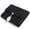 A-Black, variant on Small Wallet for Women PU Leather RFID Blocking Coin Purse Card Holder Trifold Ladies Purse Leaf Pendant(Blue)