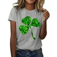 thumbnail image 2 of Baqcunre T Shirts for Women,Casual St. Patrick's Day Print Top Short Sleeve Round Neck T-shirt Top,St. Patrick's Day Shirts for Women Womens Tops,Graphic Tees for Women Grey S-XXL, 2 of 7