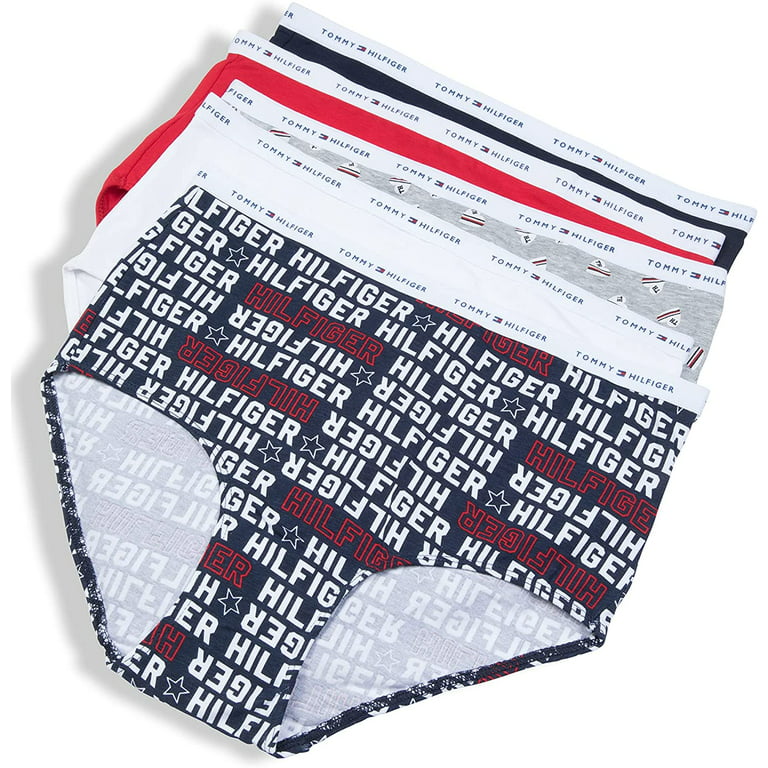 Tommy Hilfiger Women\'s Plus Panties, Pack-Regular & Brief Size 5 Underwear Cotton
