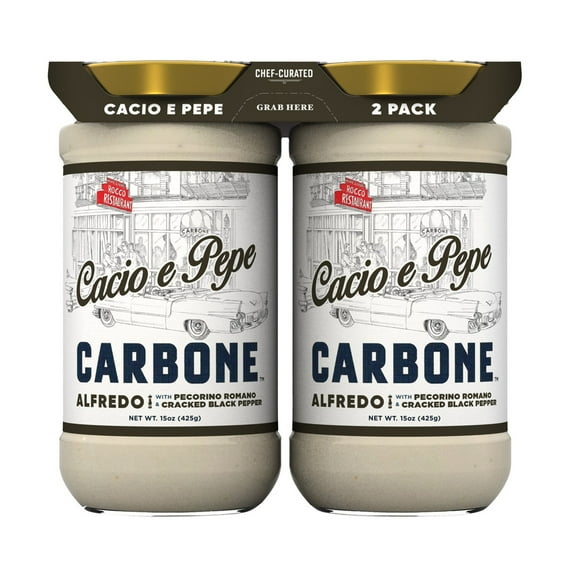 Carbone Cacio E Pepe Alfredo Sauce, 15 Ounce (Pack of 2)