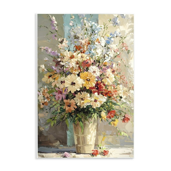 Stupell Industries Happy Sunlit Bouquet Floral Painting Unframed Art Print Wall Art, 10 x 15