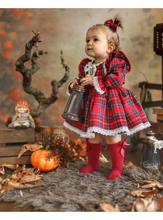 Girls Monogrammed Christmas Dress Toddler Winter Outfit 