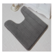 thumbnail image 1 of Alfombra de baño con contorno de espuma viscoelástica, en forma de U, antideslizante, absorbente, gruesa, suave, lavable, para baño, lavabo, inodoro (20" x 24", gris) Xemadio HMYH131-3, 1 of 2