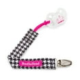 thumbnail image 2 of BooginHead Universal Pacifier Clip, Infant Toddler Boys and Girls, Black Pink, 2 of 6