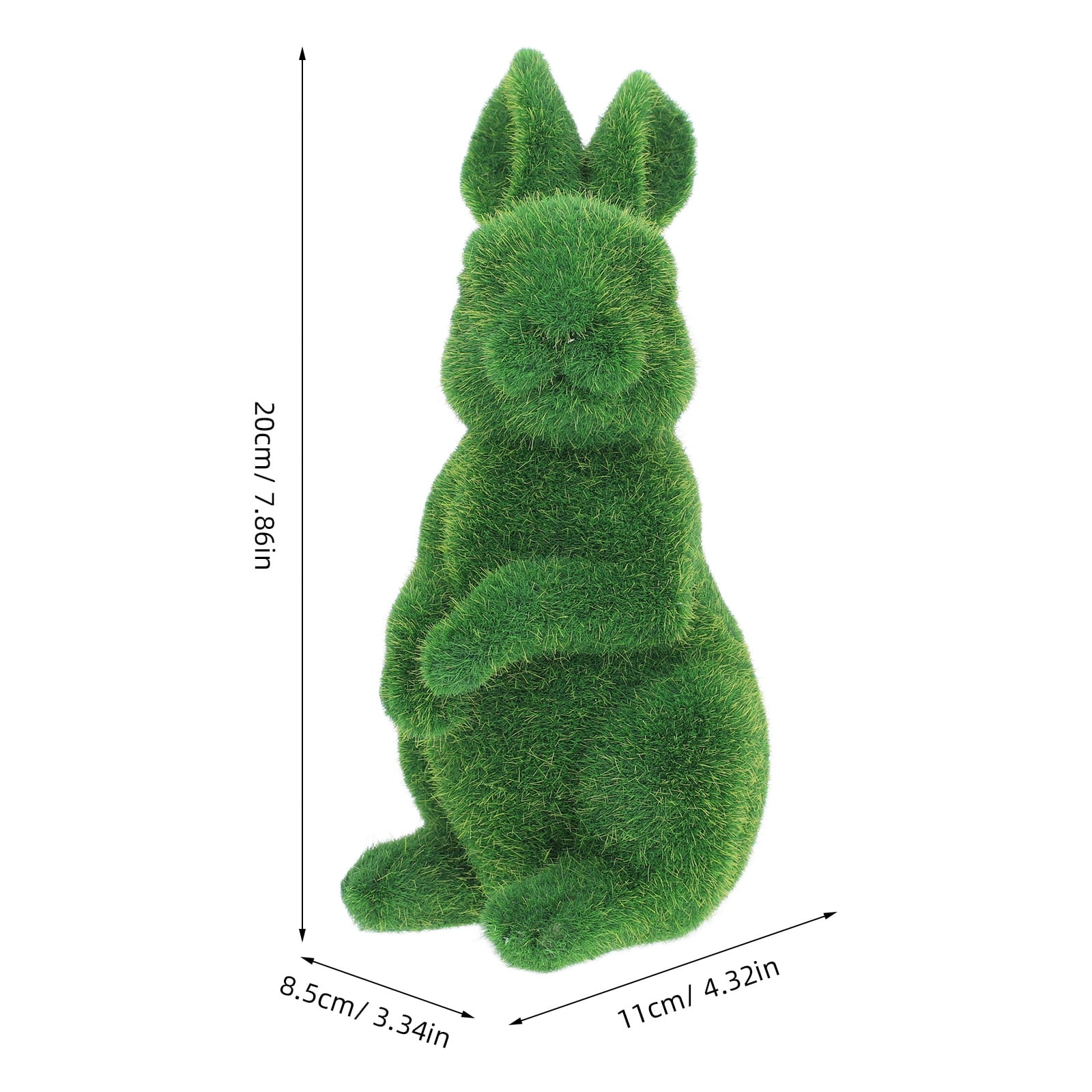 OUNONA Realistic Moss Bunny Figurine with Resin Flocking, Perfect Garden, Yard, Indoor & Outdoor Decorative Display