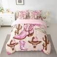 thumbnail image 2 of Erosebridal Teens Cowgirl Bedding Sets Twin Size, Cactus Boot Comforter Sets with Sheets, Southwestern Decor, Reversible 7 Pieces, 2 of 6