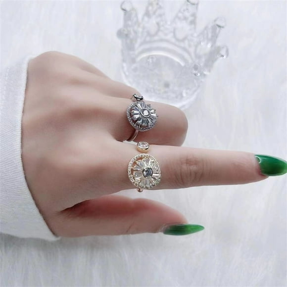 Anxiety Ring for Women Spinner Ring Stainless Steel Fidget Toys Adults Fidget Spinner Rings for Women Fidit Ring Men