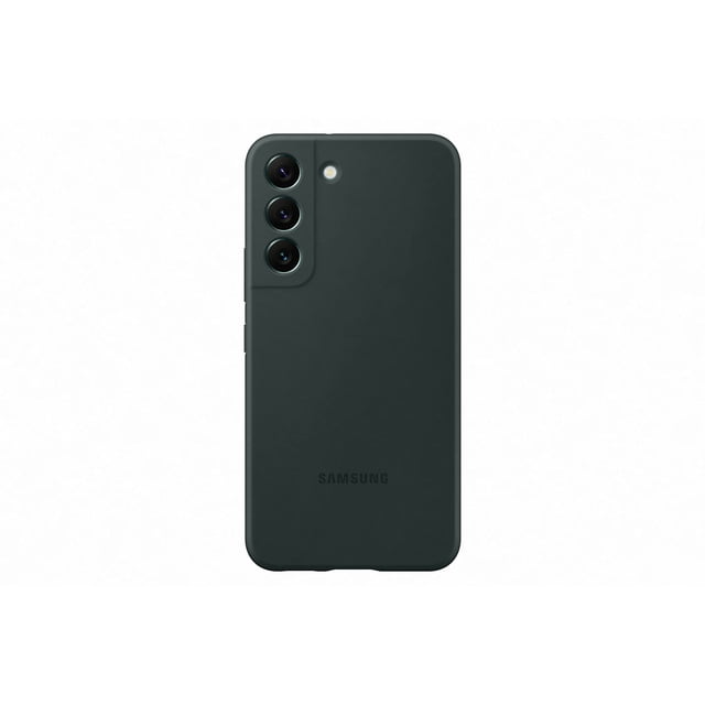 Funda de silicona para Samsung Galaxy S22, color verde oscuro