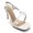 WHITE, variant on COM STAR Women's Ankle Strap High-Heel Sandals -Transparent and Colored PU Upper, Trendy, Breathable, Open-Toe for Summer Parties