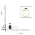 thumbnail image 4 of ANGARA Natural Oval Blue Sapphire Halo Ring with Diamond Accents in 14K Yellow Gold for Women (Size-7x5mm) | September Birthstone, Anniversary, Jewelry Gift for Women | Natural Blue Sapphire Ring, 4 of 9