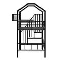 thumbnail image 4 of Twin Metal Loft Bed with Roof Design and a Storage Box, Metal Loft Bed Frame with Stairs & Safety Guardrail, Versatile High Loft Bed with Space Saving Design for Teens Adults, 4 of 9