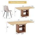 thumbnail image 3 of StnTalk Dining Table Set for 6, 59"-71" Extendable Dining Room Table Set, Kitchen Table and Chairs Set with Storage Shelf, 3 of 10