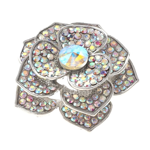 Crystal Flower Brooch
