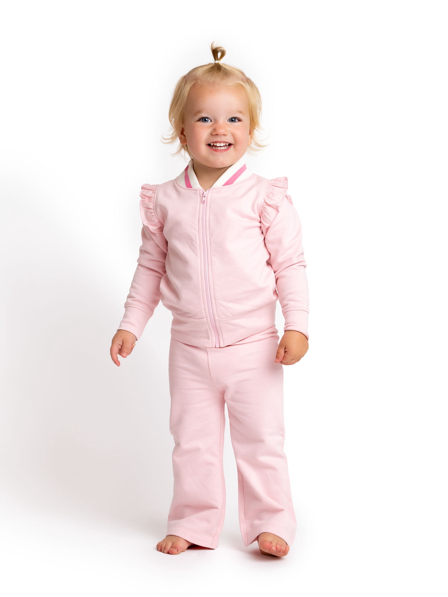 Paris Hilton x Monica + Andy Organic Cotton Baby Ruffle Sleeve Tracksuit, Sizes 0/3 Months-5T