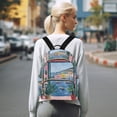 thumbnail image 7 of FORMRS Mini Backpack Purse for Women Travel Daypack Casual Shoulder Bag, Pink Window, 7 of 7