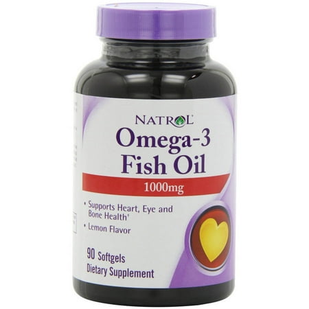 Natrol oméga-3 d'huile de poisson purifiée, 90 CT