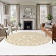 thumbnail image 2 of Beige Boho Large Area Rugs for Bedroom Living Room, Soft Non Slip Carpet Bedside Rug, Retro Farmhouse Ethnic Abstract Geometric Art Rectangular Floor Cover Kitchen Accent Rug 5'x7' for Office, 2 of 9
