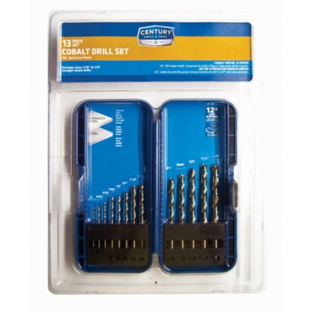 UPC: 0081838265137 | Century Drill & Tool Cobalt Drill Bit 13Pc Set 1/16  To 1/4  By 64Ths Import