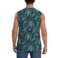 thumbnail image 4 of Kdxio Vintage Floral for Men's Muscle T-shirt,Sleeveless for Workout Running Athletic Gym Lounge Casual, 4 of 7