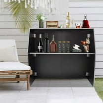 Foldable Bar Table, Commercial Portable Event Bar Portable Event Bar Mobile Bartender Station for Parties, Picnics, Barbecues, Catering, Trade Shows