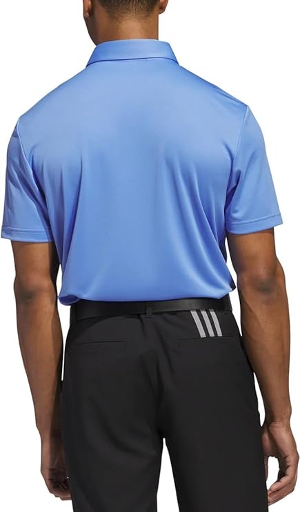 Adidas Men's 4-Way Stretch Chest Print Golf Polo Blue Fusion photo 2