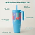 thumbnail image 4 of Reduce Jamie Makeup 40oz Chiller Tumbler with Handle with Spill-Proof Straw, Candy Stripe, 4 of 7
