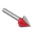 thumbnail image 3 of SENRISE Carbide Alloy Router Bit V-Grooving Carving Woodwork Cutter for Professional Woodworking Red 6mm×32mm×150°, 3 of 6