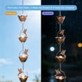 thumbnail image 6 of Topadorn Rain Chain, 8.5 FT Collector Cups and Hummingbird Metal Rain Chain, Functional and Decorative Replacement for Gutter Downspouts, Adjustable, Antique Gold, 6 of 11