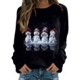 thumbnail image 1 of Kcodviy Chandails en Molleton Décontractés de Noël pour Femmes, Imprimé, Col Rond, Manches Longues, Ample, 1 of 4