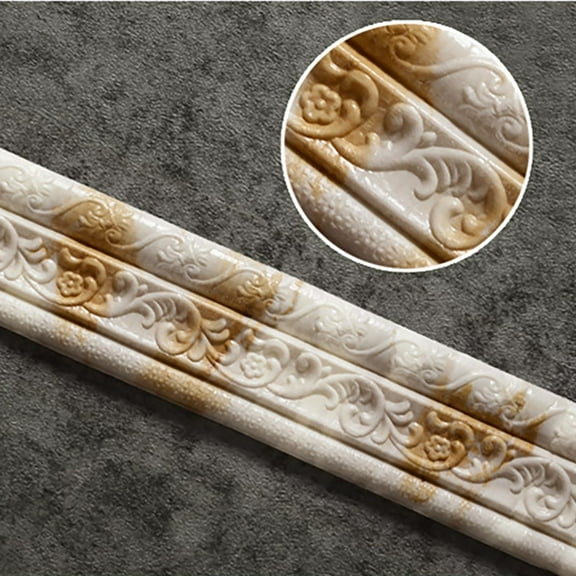 VINOIC Wall Trim Border Self Adhesive Skirting Sticker Decorative Molding Strip for Baseboard Corner Line